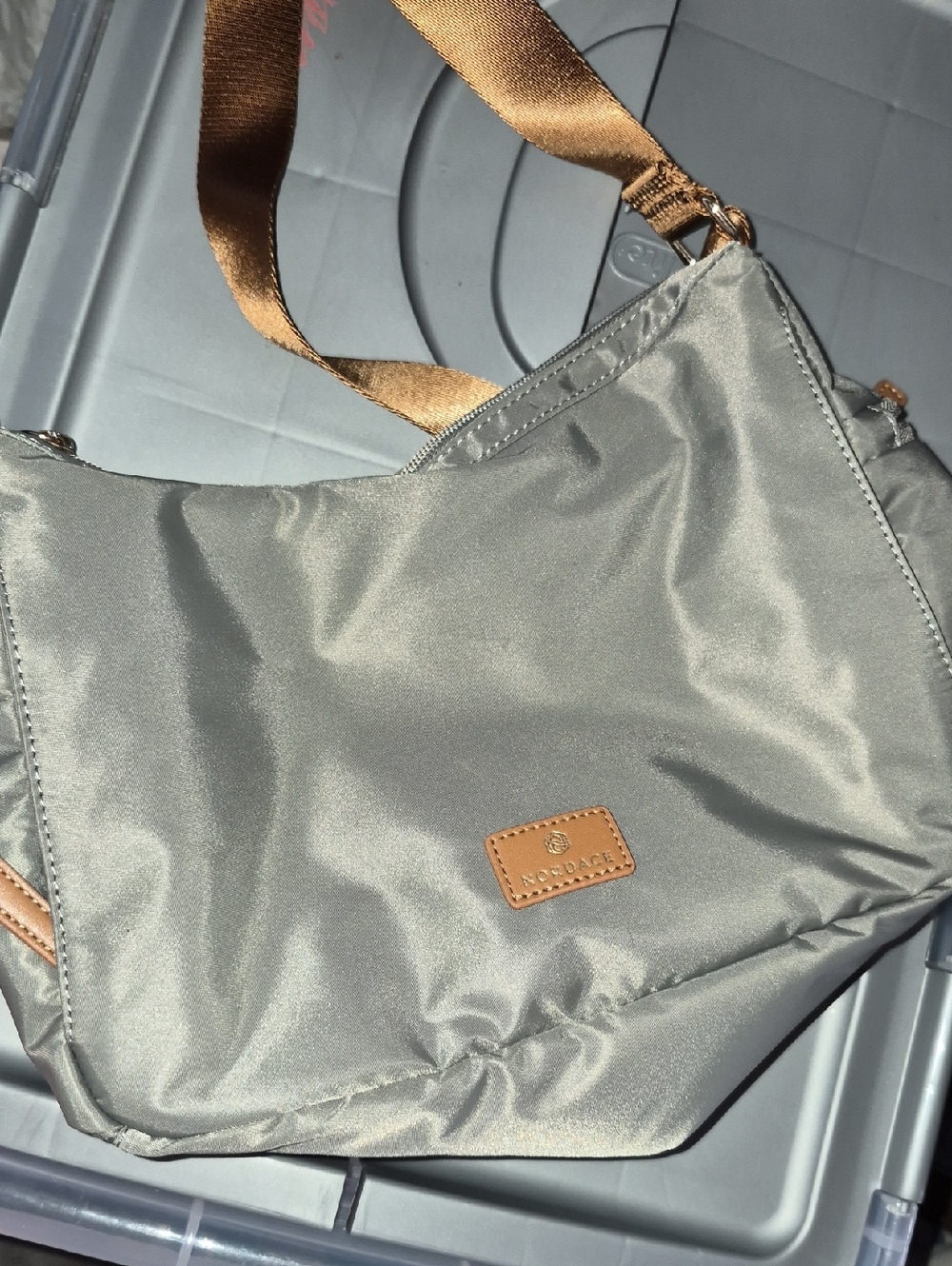 Nordace Crossbody/Shoulder Bag Nylon Grey With Adjustable Strap